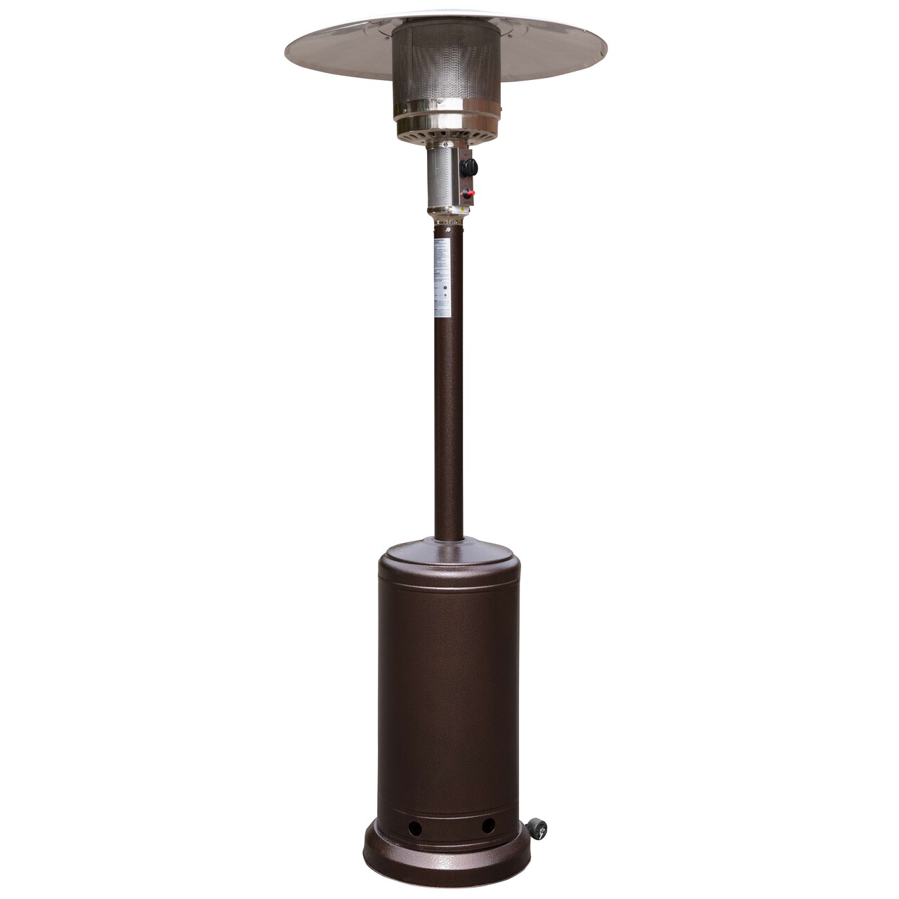 Merrick Lane Stainless Steel 7.5' Tall 40,000 BTU Outdoor Propane Patio Heater with Wheels